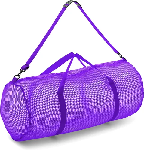 Miniatura 11 de Champion Sports Bolsa de lona de malla con cremallera y correa de hombro ajustable, 15 x 36 pulgadas, multiusos, bolsa de gimnasio de gran