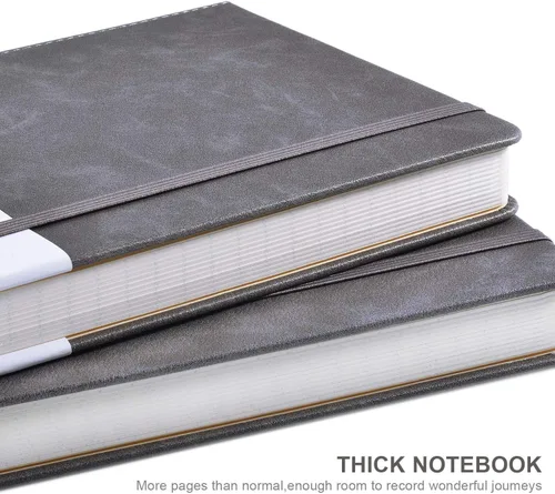 Miniatura 2 de Lemome Cuaderno Clásico Grueso con Presilla para Bolígrafo - Cuaderno de Escritura A5 Rayado Universitario de Tapa Dura con Bolsillo + Separadores