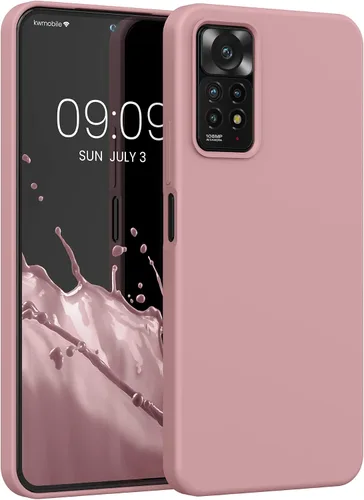 kwmobile Funda compatible con Xiaomi Redmi Note 11 Pro/Note 11 Pro (5G) / Note 12 Pro (4G) - Funda de silicona TPU con acabado suave - Rosa de