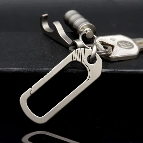 Miniatura 7 de Llavero de titanio resistente de liberación rápida con llavero para hombres y mujeres
