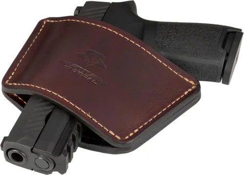 Miniatura 8 de Funda universal Dual Threat IWB/OWB para cinturón, fabricada en Estados Unidos, funda ambidiestra de cuero de grano completo, transporte abierto