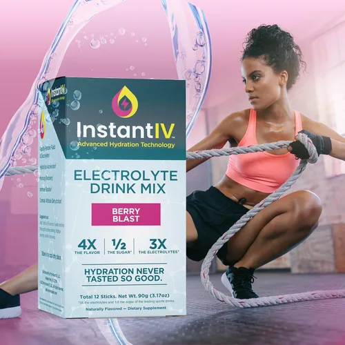 Miniatura 5 de Polvo de electrolitos – 3 veces electrolitos, 1/2 azúcar con vitamina C, B3, B6, paquetes de electrolitos en polvo para hidratación, recuperación e