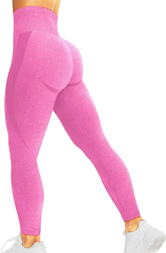 Miniatura 105 de HIGORUN - Leggings sin costuras para mujer, moldeadores, con diseño gráfico de sonrisas, de cintura alta, para el gimnasio, yoga o hacer ejercicio