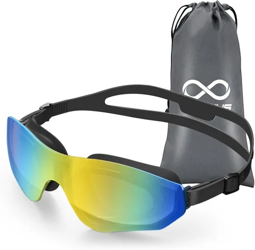 Gafas de natación para adultos, sin marco, de visión amplia, para hombres y mujeres, antivaho, UV, a prueba de fugas, gafas de piscina