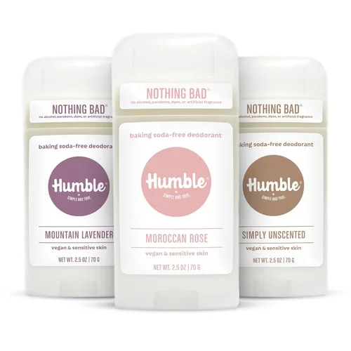 Miniatura 11 de HUMBLE BRANDS - Desodorante natural sin aluminio para mujeres y hombres, desodorante vegano sin crueldad, formulado para pieles sensibles, bergamota