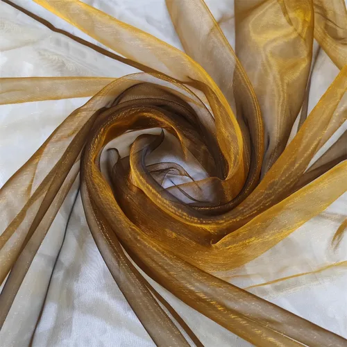 Miniatura 11 de Tela de organza transparente ligera de dos tonos, tela de gasa holográfica iridiscente de encaje, tela de tul oganza para vestido, fiesta, fondo