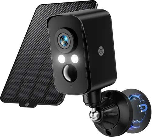 Miniatura 11 de Cámara de seguridad inalámbrica para exteriores con vista 360°, sin suscripción, almacenamiento en la nube/SD gratuito de 7 días, panorámica, Blanco