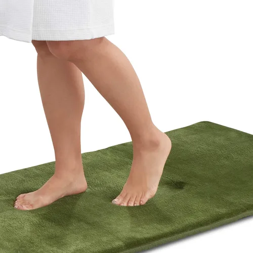 Miniatura 12 de Alfombra de Baño de Espuma Viscoelástica Antideslizante Absorbente Súper Acogedora de Terciopelo para Baño (17 pulgadas X 24 pulgadas, Autumn Glaze)