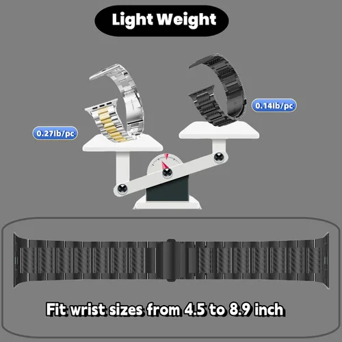 Miniatura 4 de iiteeology Correa de carbono compatible con Apple Watch de 49/46/45/44/1.654 in, 42 Series 11/41/40/1.496 in, correa de fibra de carbono genuina