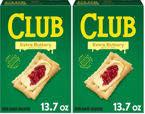 Miniatura 14 de Club Crackers, Bocadillos para el almuerzo, galletas saladas, extra mantecoso, caja de 13.7 onzas (1 caja)