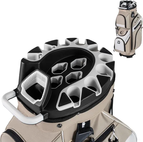 Miniatura 13 de Tangkula Bolsa de carrito de golf con divisores de longitud completa de 14 vías, 6 bolsas moldeadas con cierre superior de golf con 11 bolsillos