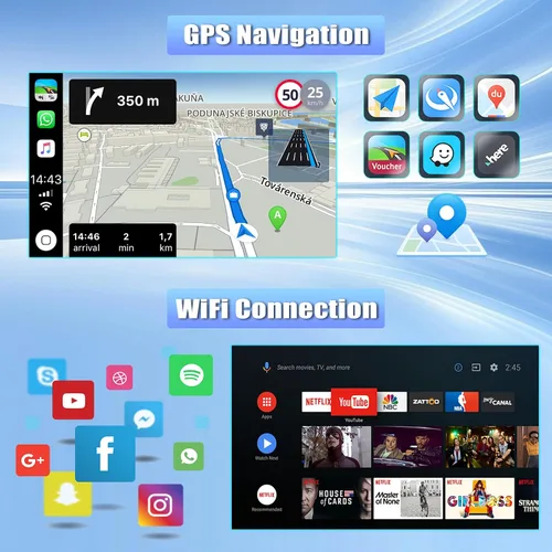 Miniatura 6 de Radio de coche Android para Ford F150/F250/F350 2004-2014 con Apple Carplay Android Auto, pantalla táctil de 7 pulgadas para actualización estéreo