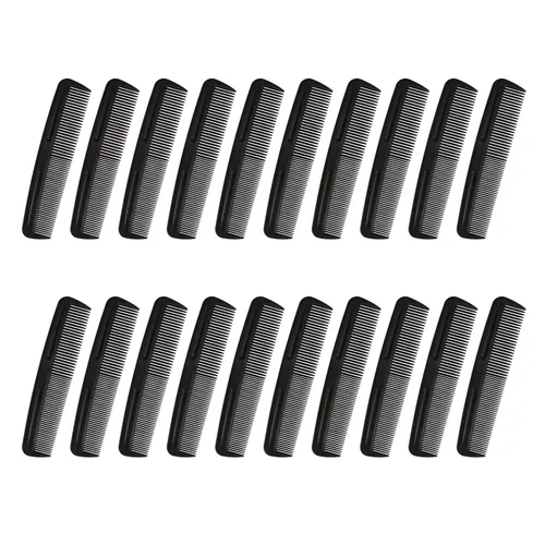 Cubaco Peine de pelo de 5 pulgadas, tamaño de bolsillo, mini peines a granel perfectos para viajar, paquete de 20 peines negros para unisex, peine