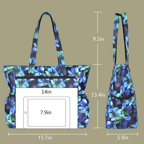 Miniatura 61 de CLOUDMUSIC Bolsa de hombro para enfermeras, profesores, trabajo, gimnasio, viajes, playa, mujeres, con gran capacidad, impermeable