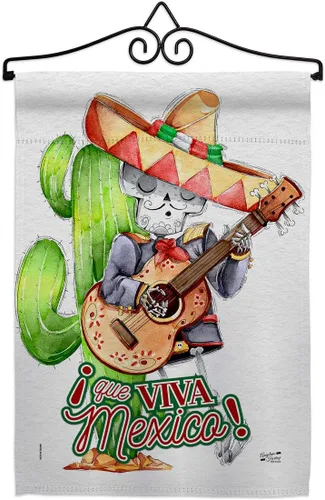 Angeleno Heritage Cinco de Mayo Que Viva México Garden Flag Set de suspensión de pared para fiesta de verano Cactus Pinata Sombrero Mexicano Fiesta