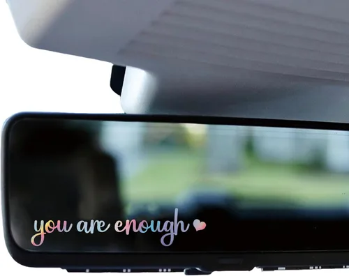 Miniatura 13 de 3x Pegatina para espejo retrovisor de «Hello Gorgeous», accesorio holográfico para coche para mujeres, calcomanía de color láser para vaso