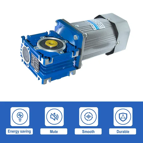 Miniatura 4 de 120W 110V 50/60HZ Motor Reductor de Engranaje de Tornillo de CA de Baja RPM 18rpm de Alto Par con Controlador de Velocidad CW CCW. Relación