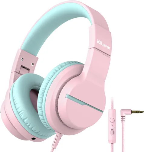 Miniatura 14 de iClever HS19S - Auriculares infantiles con micrófono, limitador de volumen seguro a 85 dBA, auriculares estéreo con orejeras para niños y niñas
