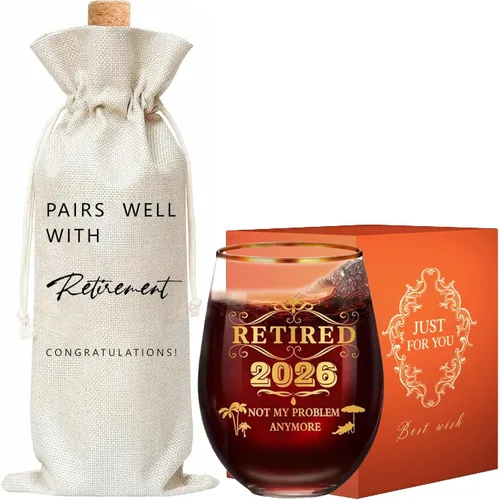 Gran regalo de jubilación para mujeres y hombres 2026. Regalos de despedida para compañeros de trabajo, decoraciones de jubilación, regalos de Copa