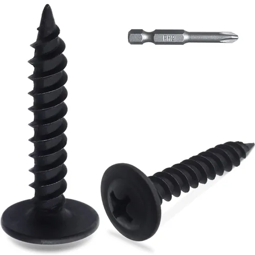 Miniatura 9 de JEGONFRI #8 Kit de surtido de tornillos de cabeza de cercha modificados negros, 132 piezas, Phillips Drive, tornillos de madera, tornillos, surtido