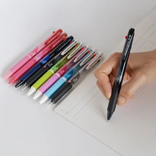 Miniatura 4 de Uni Bolígrafo Jetstream 3 colores negro, rojo, tinta azul, 0.028 in, rosa bebé (SXE340007.68)
