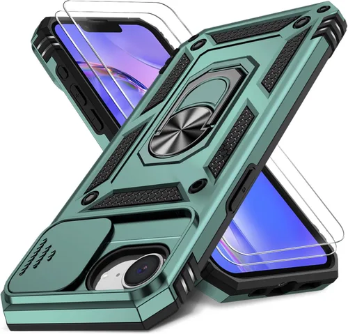 Miniatura 71 de Funda HakkTaoo para iPhone 13/iPhone 14 de 6.1 Pulgadas con Funda Deslizante para Cámara + Protector de Pantalla (2 Paquetes), Funda Protectora a