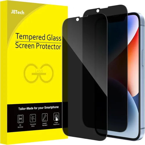 JETech Protector de pantalla de cobertura completa de privacidad para iPhone 14 Plus de 6.7 pulgadas, película de vidrio templado antiespía,