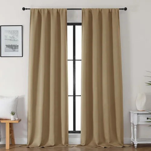 Miniatura 94 de Gwine Cortinas opacas para dormitorio, 54 pulgadas de largo, paneles de cortina de ventana con aislamiento térmico y reducción de ruido, cortinas