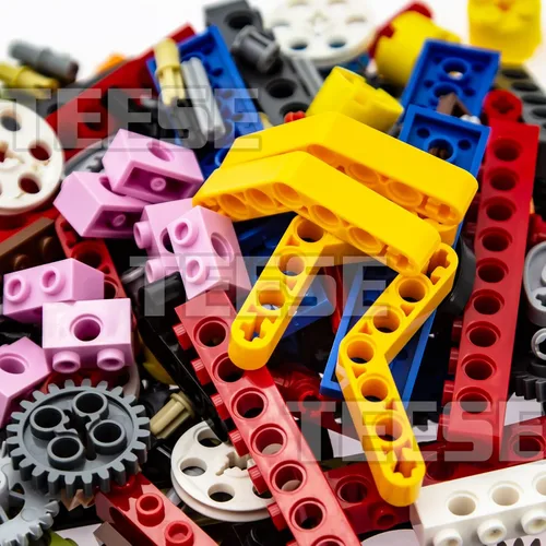 Miniatura 3 de TEESE 184pcs Technic-Beam-Gears-Ejes-Pins-Ruedas-Neumáticos, Compatible con Technic-Parts, para STEM-MOC-EV3-Project-Track-Car-Bulk- Bloques