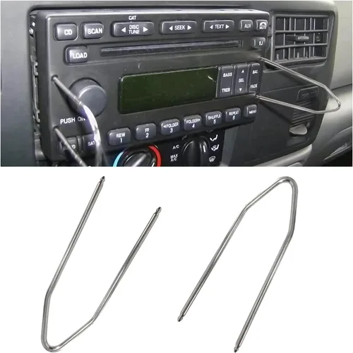 Miniatura 10 de Dickno 4 piezas de herramientas de extracción de radio de automóvil, en forma de U, kit de herramientas de liberación estéreo automático de acero