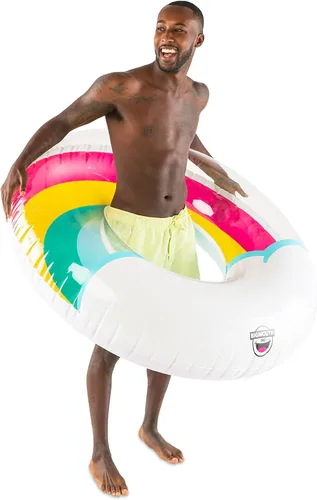 Miniatura 8 de BigMouth Inc. Tubo flotante inflable de más de 5 pies de ancho, anillo de natación, decoración de fiesta de piscina de verano al aire libre