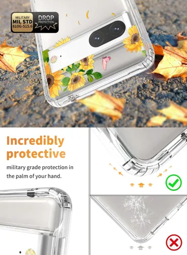 Miniatura 4 de for Google Pixel 7 Case，Google 7 Phone Case，for Girls Women Cover Design Dual Layer Slim Fit Drop Proof Impact Resistant Shockproof Clear Case