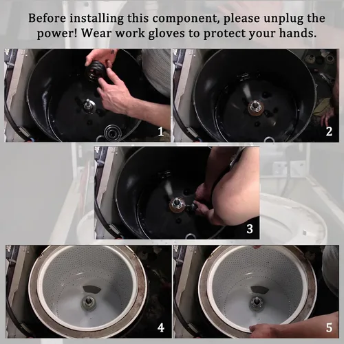 Miniatura 5 de 6-2095720 Kit de Reparación de Vástago y Sello de Tina de Lavadora Compatible con Whirlpool Maytag Repuesto AP4390013 PS2351899 Incluye Conjunto