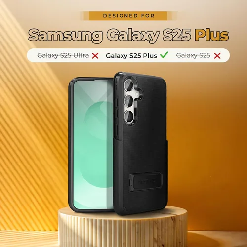 Miniatura 8 de MOTIVE Funda diseñada para Samsung Galaxy S25 Plus con clip para cinturón, compatible con MagSafe Qi2, protección contra caídas de grado militar