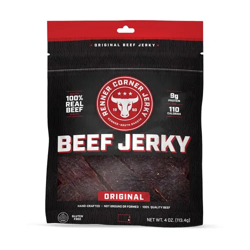 Miniatura 14 de Renner Corner Jerky's Maple Jalapeño Beef Jerky (2.5 onzas) - 100% natural, carne de res premium hecha a mano, fabricada en Dakota del Sur, sin