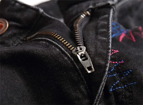 Miniatura 6 de AITITIA Jeans elásticos de ajuste regular rasgados para hombre