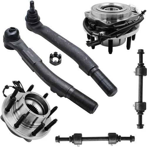 Miniatura 114 de Detroit Axle - Kit de nudillos de dirección delantera izquierda para Ford Edge Lincoln MKX 07-10, cojinete de rueda del lado del conductor, nudillo