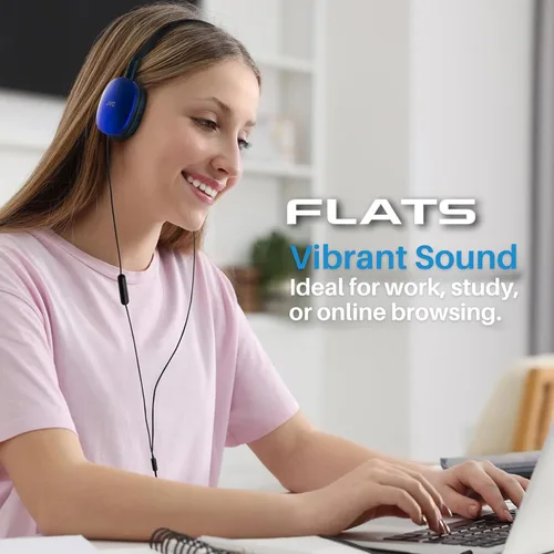 Miniatura 4 de JVC Auriculares planos con cable para la oreja - Diseño plano y plegable - Controlador de 30mm para un sonido potente - Almohadillas suaves