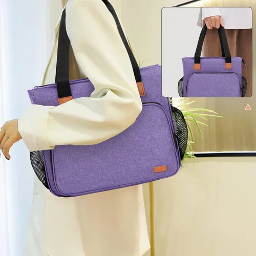Miniatura 6 de LUXJA Estuche de transporte para almohadilla de luz A4 y accesorios de pintura de diamante, bolsa de almacenamiento para herramientas de pintura