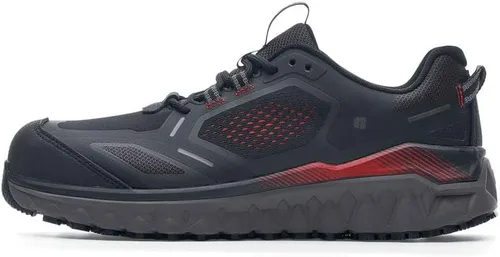 Miniatura 4 de Shoes for Crews Bridgetown - Zapatos de trabajo antideslizantes para hombre, resistentes al agua, puntera suave y nanocompuesta, color negro