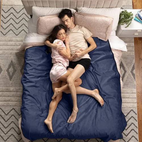 Miniatura 26 de Avana Manta impermeable – Manta sensual para adultos – Fabricada en los Estados Unidos – Tamaño King, microterciopelo negro