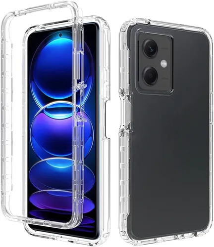 Miniatura 6 de Funda para Redmi Note 12 5G, Poco X5 5G 22111317PG con protector de pantalla de vidrio templado, protección de cuerpo completo transparente 360 duro