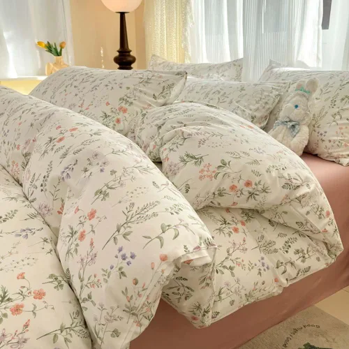 Miniatura 24 de Nayoroom Funda de edredón floral negra, tamaño Queen, funda de edredón de flores botánicas de primavera, 3 piezas, suave, ligera, juego de ropa