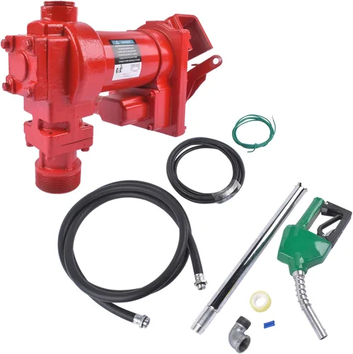 Miniatura 5 de Bomba de transferencia de combustible de 15GPM 12 V CC, fusible de 50 amperios con kit de boquilla, para gas, diésel, queroseno, bomba eléctrica