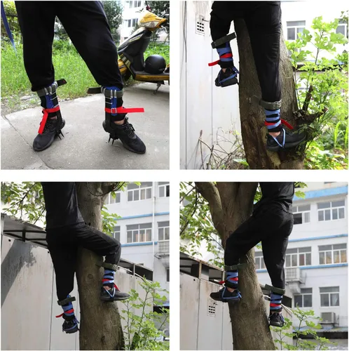 Miniatura 3 de HongK - Juego de picos de escalada de árboles Cinturón ajustable de seguridad Cordón Cuerda de rescate Cinturón 2 engranajes [P/N: ET-OUTDOOR002-RAW]
