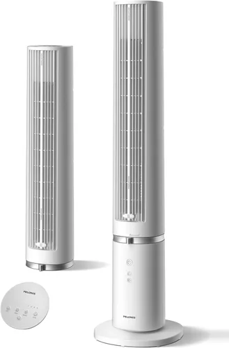 Miniatura 14 de PELONIS Ventilador de torre sin aspas de 40 pulgadas para dormitorio, ventilador de pie con control remoto, 26 pies/s, oscilación de 90°, 3 ajustes