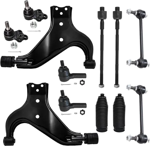 Miniatura 20 de Detroit Axle - Kit de suspensión delantera de 12 piezas para Mercury Grand Marquis Ford Crown Victoria Town Car 2003-2011, 2 brazos de control