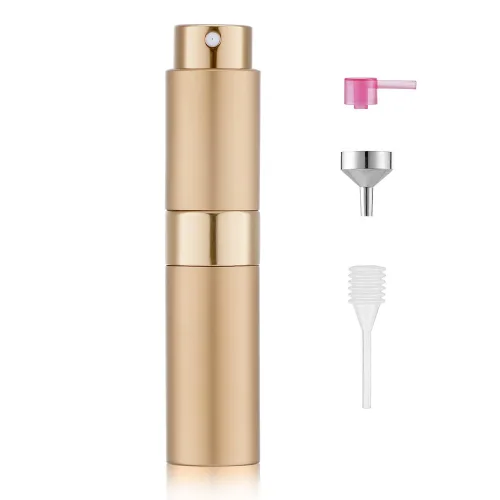 Miniatura 21 de LISAPACK Botella de spray de perfume de 8 ml con atomizador para viajes, dispensador de colonia recargable vacío, rociador portátil (Negro mate)