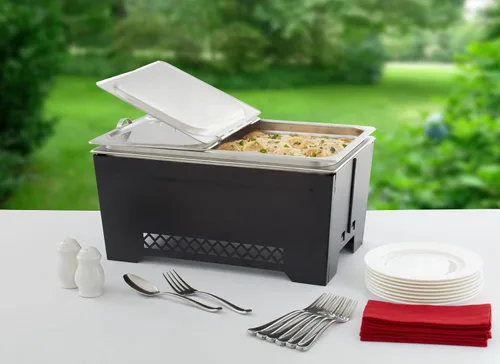 Miniatura 4 de Chef Master 90253 - 1 estante para platos para calentar alimentos, calentador de alimentos para reuniones, eventos, banquetes, fiestas, bufé, platos
