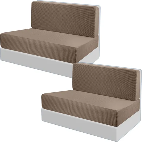 Miniatura 9 de Tlswshsy Cojines de comedor para autocaravana, fundas elásticas para asiento de sofá, protector de muebles de sofá biplaza lavable para Azul